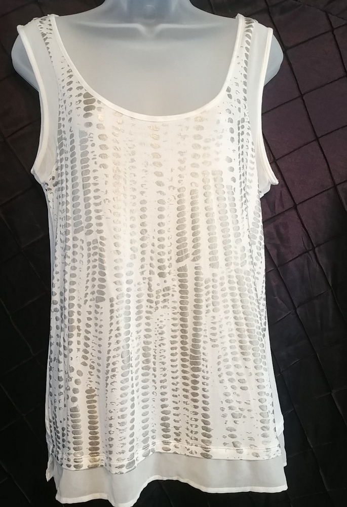 A.N.A Tank style top with Metallic design